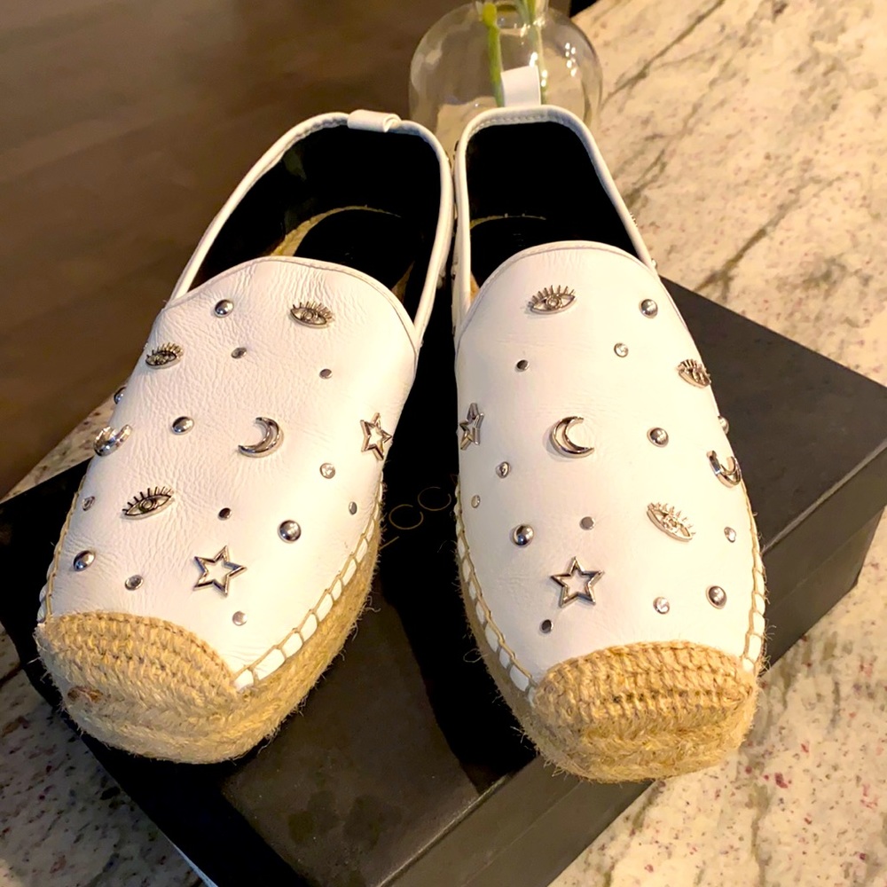 Rebecca Minkoff White Leather Espadrilles